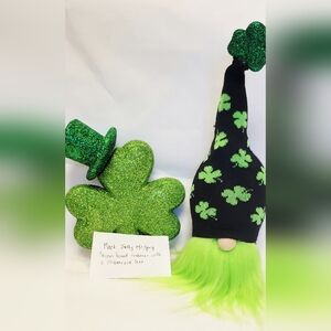 St Patricks Day Shelf Sitter Gnome Decor 7"